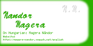 nandor magera business card